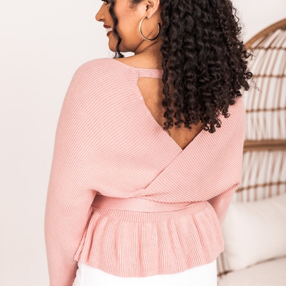 NWOT Pink Lily Blush Sweater - Picture 3 of 7